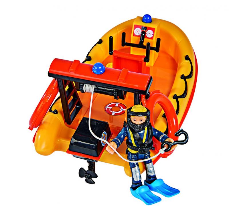 Požárník Sam Člun Neptun s figurkou