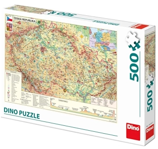 Puzzle Mapa české republiky 500D