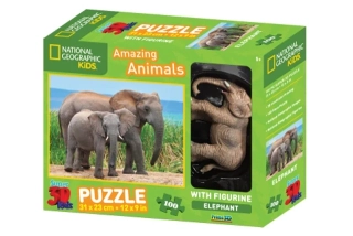 Puzzle 3D National Geographic 100d SLON A FIGURKA