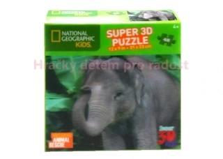 Puzzle 3D National Geographic 48 dílků SLON